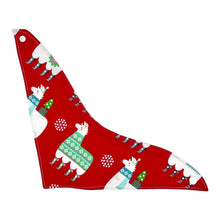 Load image into Gallery viewer, Bandana Bib in 'Feliz Llamadad Red'