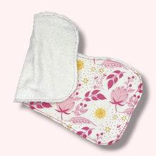 Load image into Gallery viewer, Burp Cloths in 'Pink Floral'