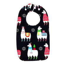 Load image into Gallery viewer, Everyday Bib in 'Feliz Llamadad Black'