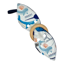 Load image into Gallery viewer, Crinkle Teether in 'Whale Watch'