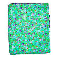 Load image into Gallery viewer, Floral-patterned blanket with a purple background