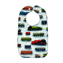 Load image into Gallery viewer, Everyday Bib in ‘Trains’