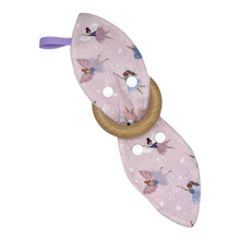 Load image into Gallery viewer, Teething ring with fairy design on a white background