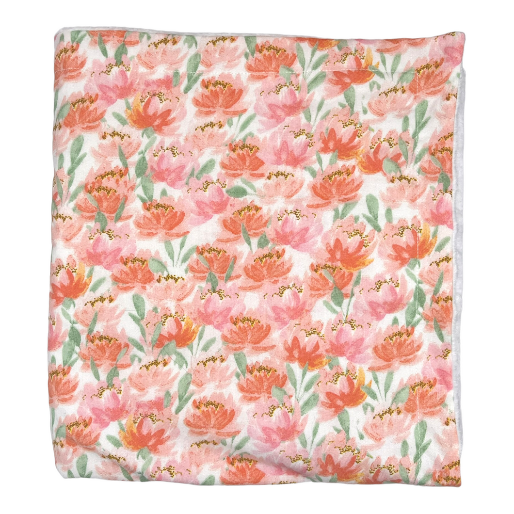 Blanket in 'Peach Floral’