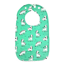 Load image into Gallery viewer, Everyday Bib in 'Mint Zebras'