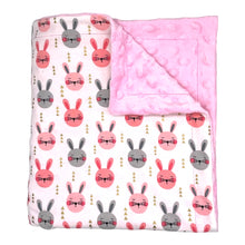 Load image into Gallery viewer, Blanket in &#39;Pink Bunny Hop&#39;
