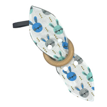 Load image into Gallery viewer, Crinkle Teether in &#39;Bunny Hop in Blue&#39;
