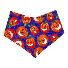 Load image into Gallery viewer, Bandana Bib in ‘Jack O’Lanterns’
