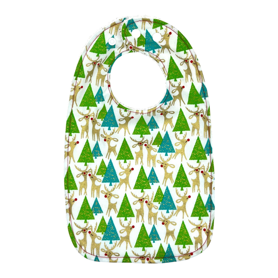 Everyday Bib in 'Sparkling Rudolph'