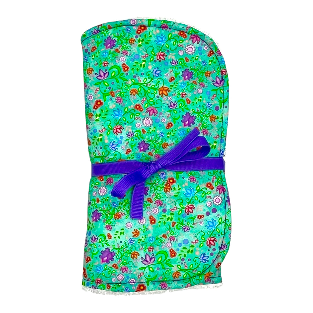 Burp Cloths in 'Purple Floral'