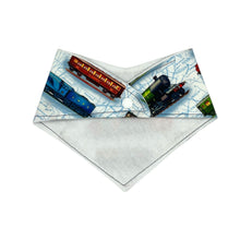 Load image into Gallery viewer, Bandana Bib in ‘Trains’
