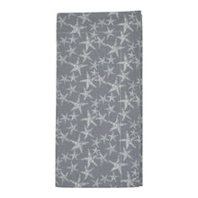 Load image into Gallery viewer, Gray napkin with starfish pattern on a white background

