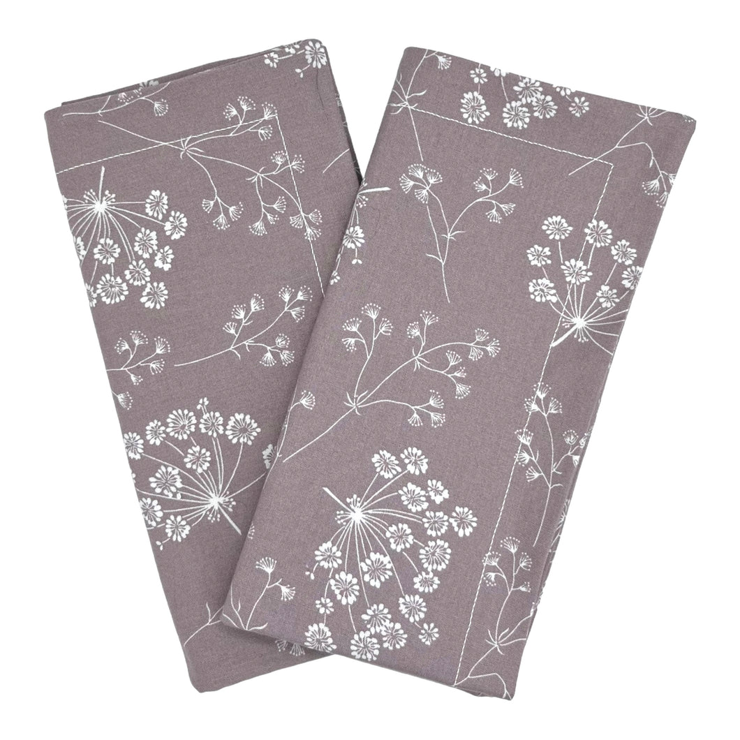 Dinner Napkins in Lavender Queen Anne's Lace (Set of 2)