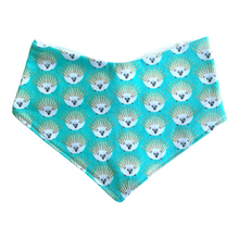 Load image into Gallery viewer, Bandana Bib in &quot;Glitter Critters in Turquoise&quot;
