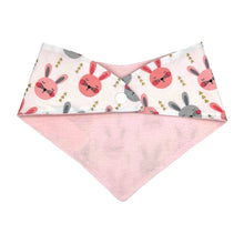 Load image into Gallery viewer, Bandana Bib in &quot;Bunny Hop in Pink&quot;
