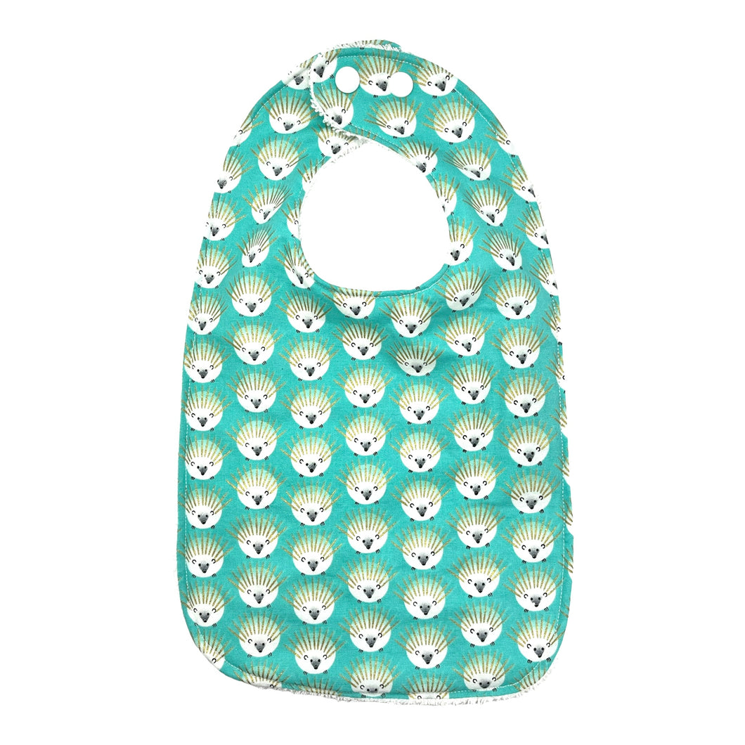 Everyday Bib in 'Glitter Critters in Turquoise'