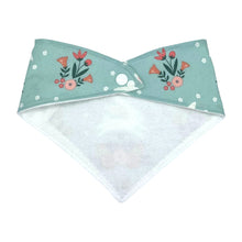 Load image into Gallery viewer, Bandana Bib in &quot;Floral Bunnies&quot;
