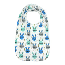 Load image into Gallery viewer, Everyday Bib in &#39;Bunny Hop in Blue&#39;
