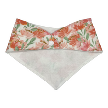 Load image into Gallery viewer, Bandana Bib in ‘Peach Floral’
