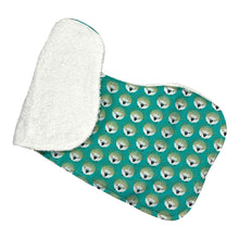 Load image into Gallery viewer, Burp Cloths in &#39;Glitter Critters in Turquoise&#39;
