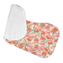 Load image into Gallery viewer, Burp Cloths in &#39;Peach Floral&#39;
